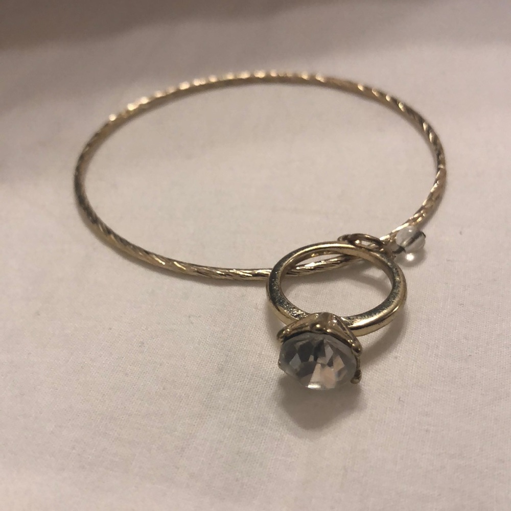 Betsey Johnson Diamond Ring Bangle